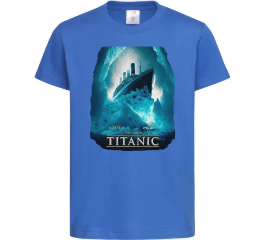 Детская футболка Титанік постер Ярко-синий фото