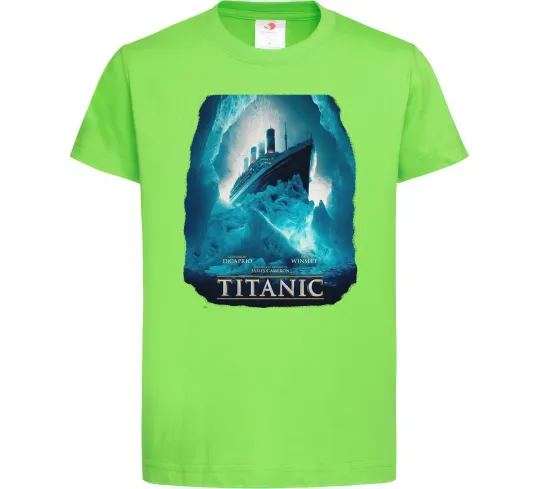 Детская футболка Титанік постер Лаймовый фото