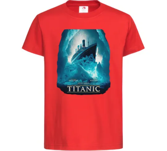 Детская футболка Титанік постер Красный фото