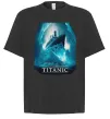 Футболка Оверсайз Титанік постер Черный фото