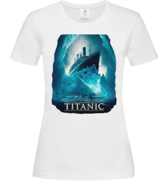 Жіноча футболка Титанік постер Білий фото