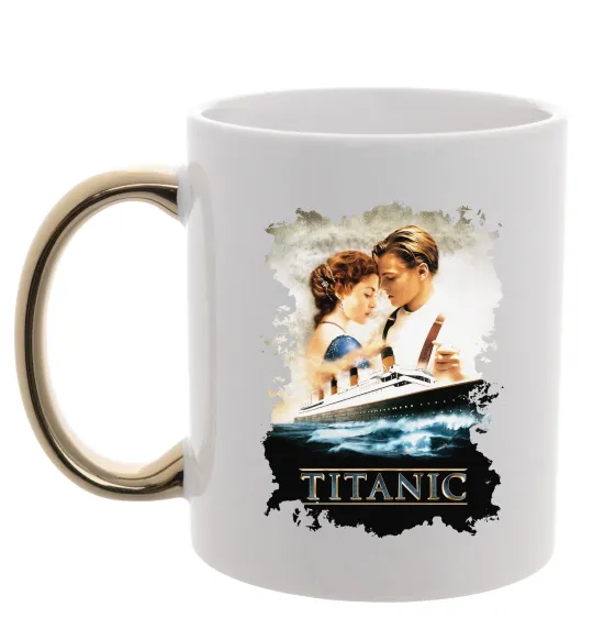 Чашка с цветной ручкой Титанік Золото фото