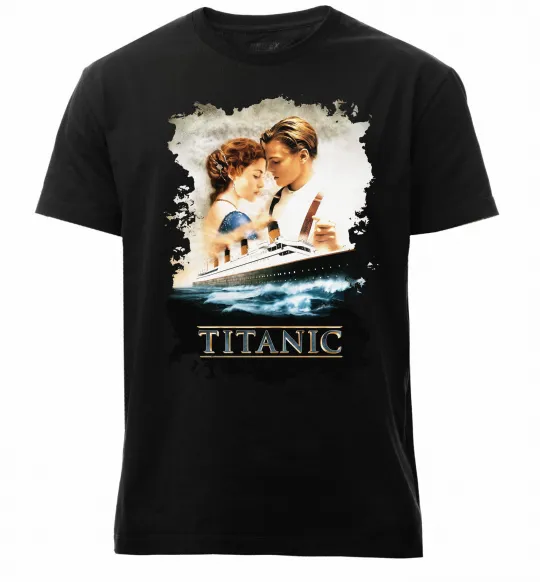 Мужская премиум футболка Титанік Черный фото