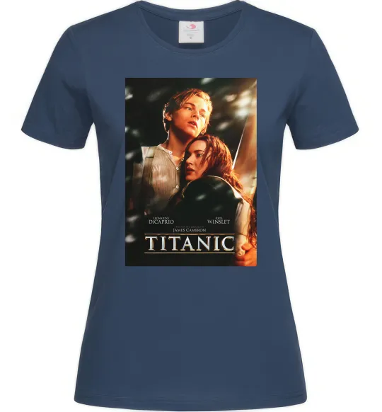Жіноча футболка Titanic Jack and Rose Темно-синій фото