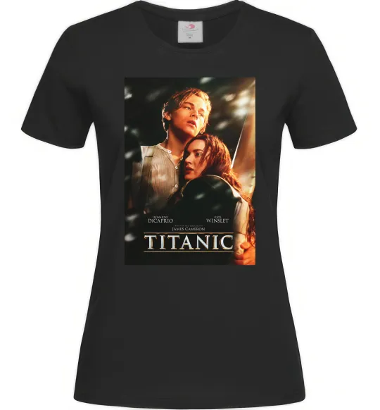Жіноча футболка Titanic Jack and Rose Чорний фото