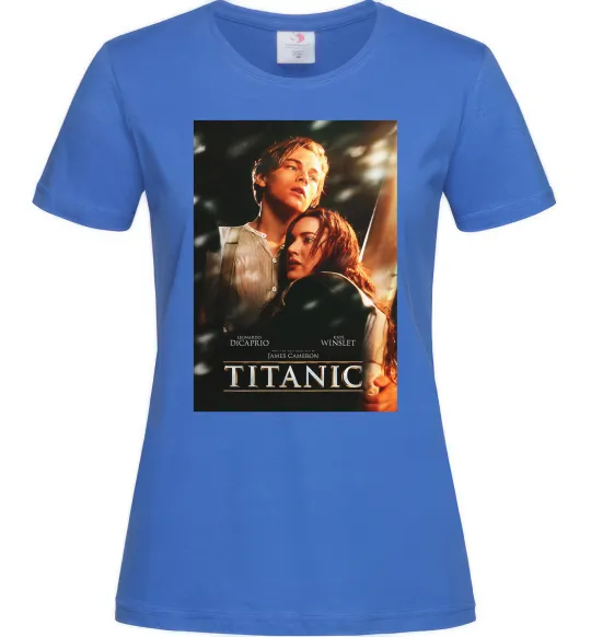 Жіноча футболка Titanic Jack and Rose Яскраво-синій фото