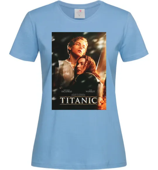 Жіноча футболка Titanic Jack and Rose Блакитний фото