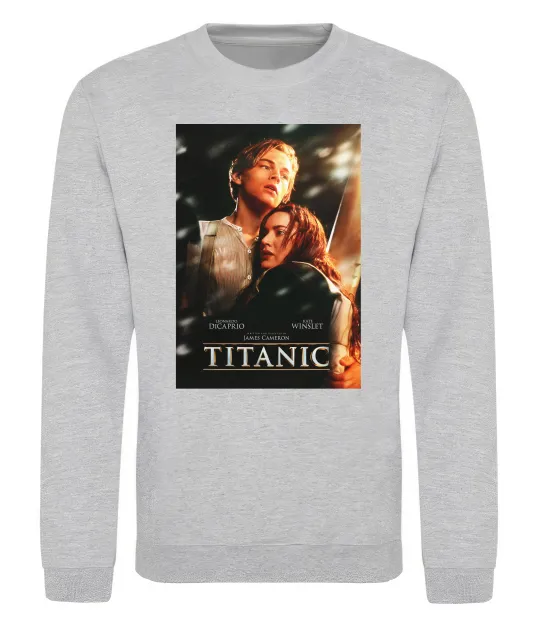 Свитшот Titanic Jack and Rose Серый меланж фото