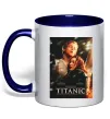 Чашка с цветной ручкой Titanic Jack and Rose Глубокий темно-синий Чашка с цветной ручкой Titanic Jack and Rose Глубокий темно-синий фото