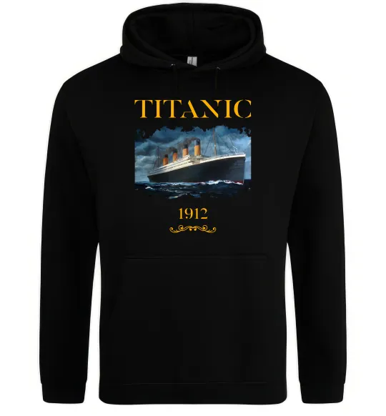 Женская толстовка (худи) Titanic 1912 Черный фото