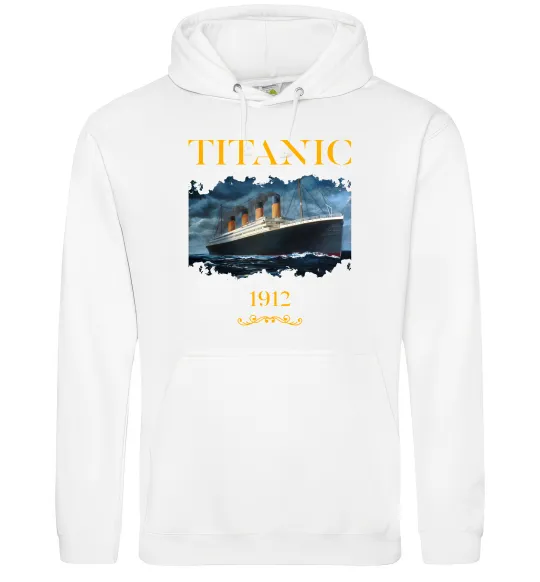 Женская толстовка (худи) Titanic 1912 Белый фото