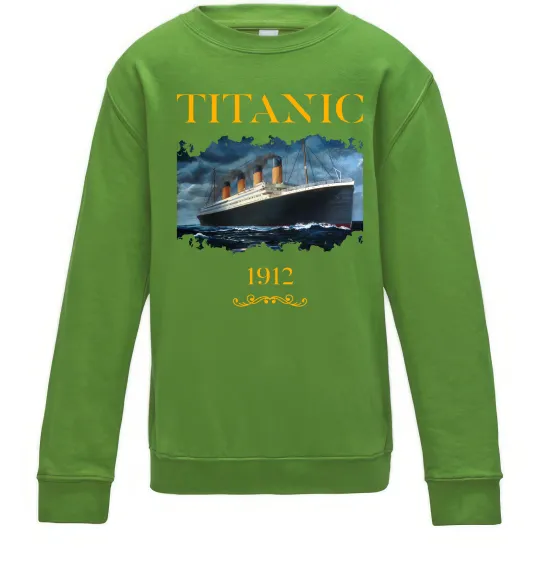 Детский Свитшот Titanic 1912 Лаймовый фото