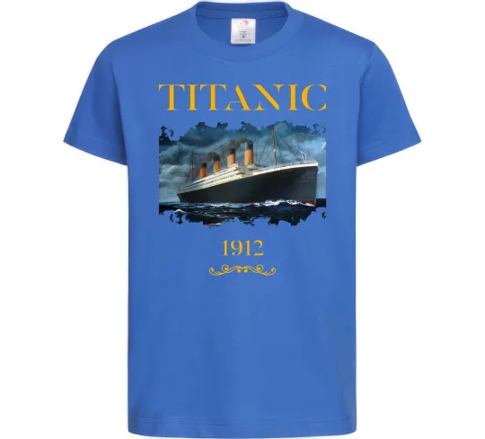 Детская футболка Titanic 1912 Ярко-синий фото