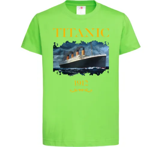 Детская футболка Titanic 1912 Лаймовый фото
