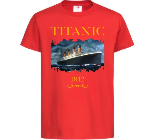 Детская футболка Titanic 1912 Красный фото