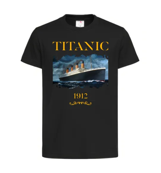 Детская футболка Titanic 1912 Черный фото