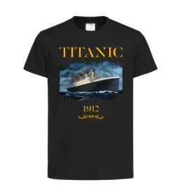 Детская футболка Titanic 1912 Черный фото
