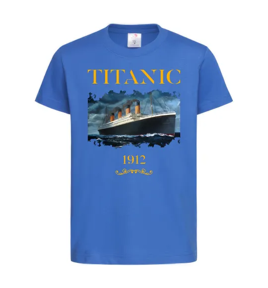 Детская футболка Titanic 1912 Ярко-синий фото