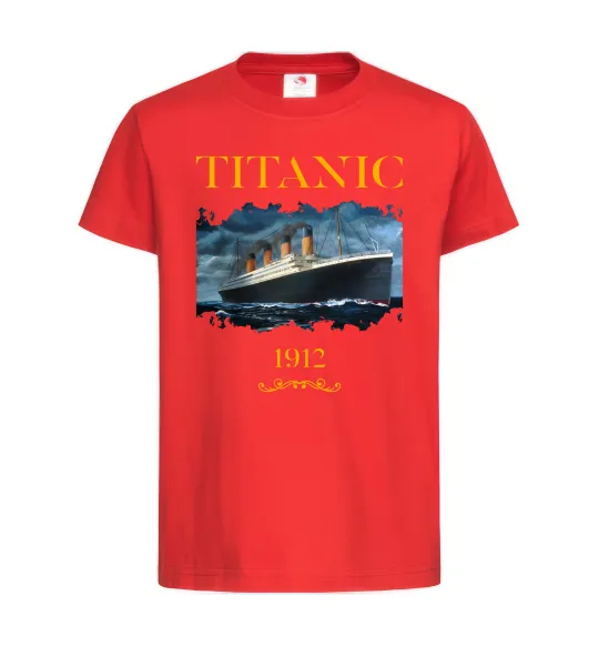 Детская футболка Titanic 1912 Красный фото