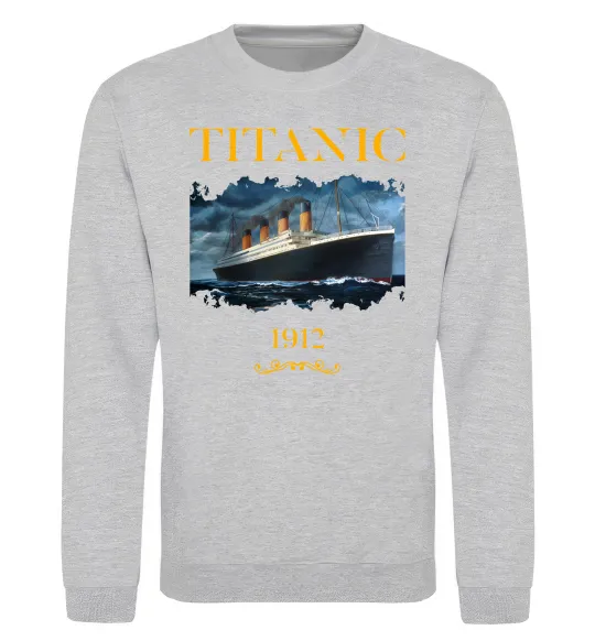 Свитшот Titanic 1912 Серый меланж фото