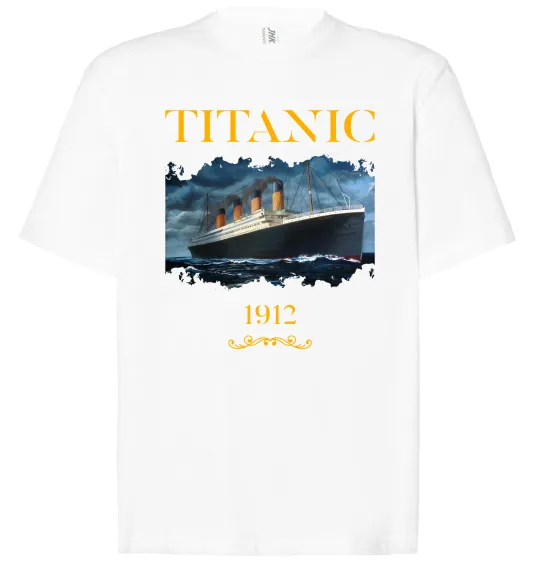 Футболка Оверсайз Titanic 1912 Белый фото