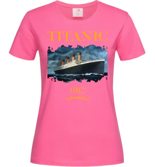 Жіноча футболка Titanic 1912 Яскраво-рожевий фото