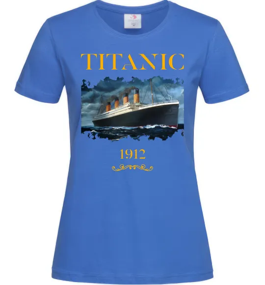Жіноча футболка Titanic 1912 Яскраво-синій фото