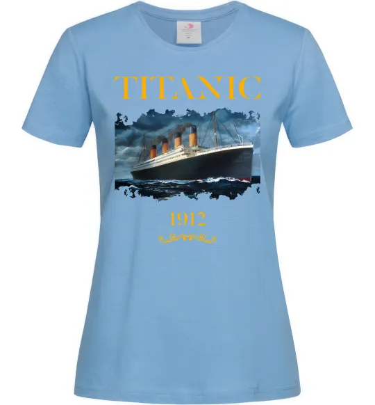 Жіноча футболка Titanic 1912 Блакитний фото