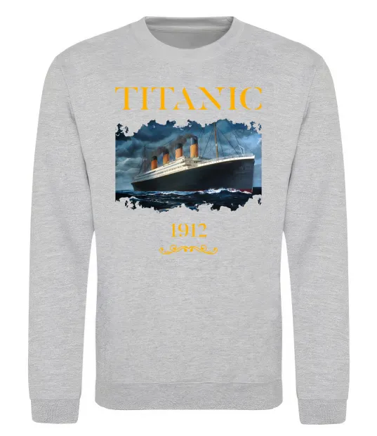 Свитшот Titanic 1912 Серый меланж фото