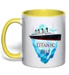 Чашка з кольоровою ручкою Титанік айсберг 1912 Лимонний фото