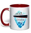 Чашка с цветной ручкой Титанік айсберг 1912 Красный Чашка с цветной ручкой Титанік айсберг 1912 Красный фото