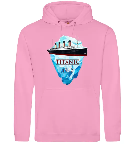 Женская толстовка (худи) Титанік айсберг 1912 Розовый фото
