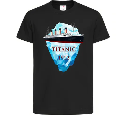 Детская футболка Титанік айсберг 1912 Черный фото