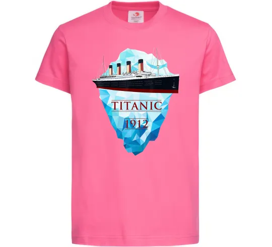 Детская футболка Титанік айсберг 1912 Ярко-розовый фото