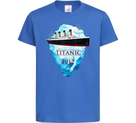 Детская футболка Титанік айсберг 1912 Ярко-синий фото