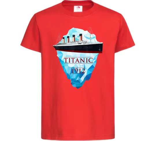 Детская футболка Титанік айсберг 1912 Красный фото