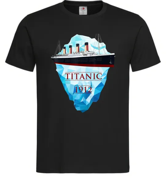 Мужская футболка Титанік айсберг 1912 Черный фото