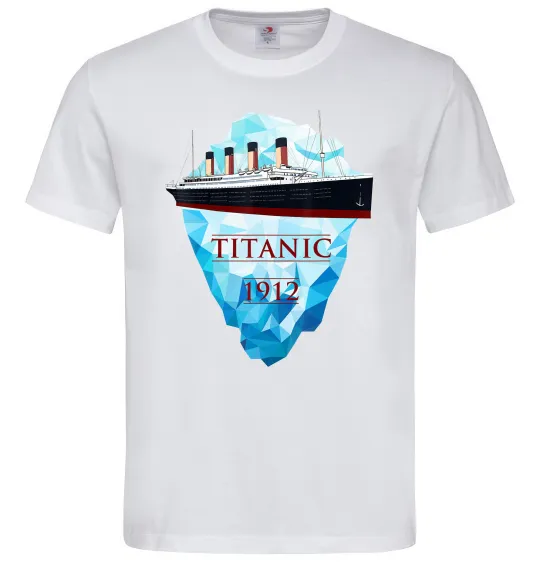 Мужская футболка Титанік айсберг 1912 Белый фото