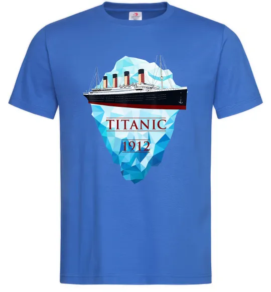 Мужская футболка Титанік айсберг 1912 Ярко-синий фото