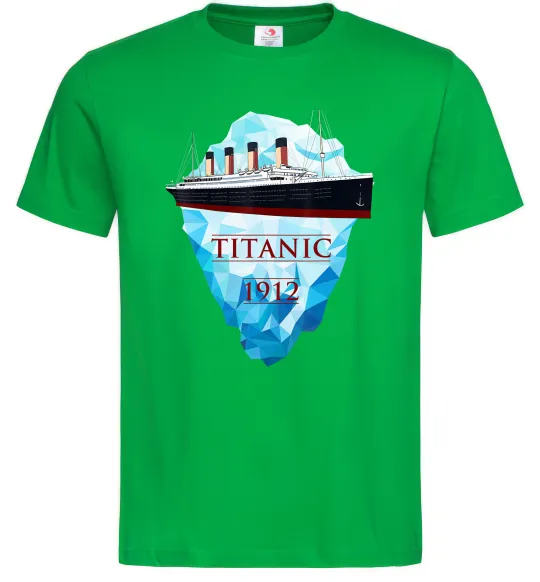 Мужская футболка Титанік айсберг 1912 Зеленый фото