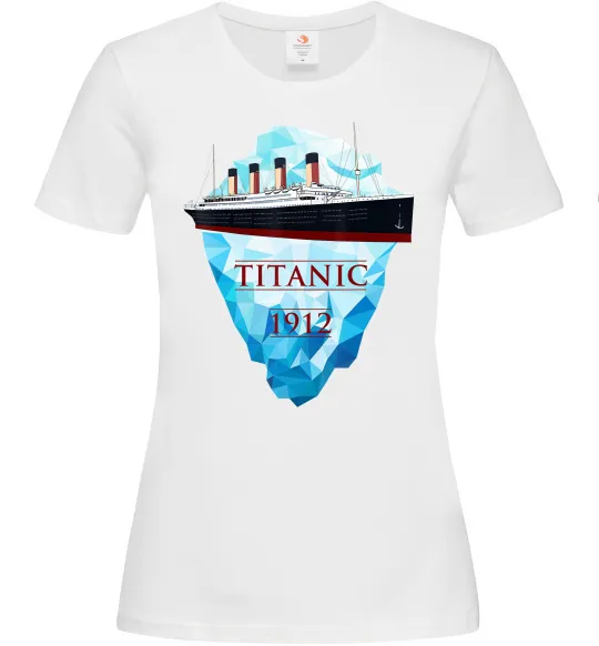 Женская футболка Титанік айсберг 1912 Белый фото