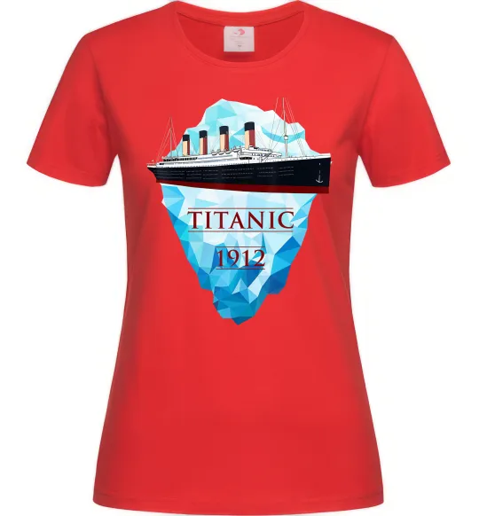 Женская футболка Титанік айсберг 1912 Красный фото