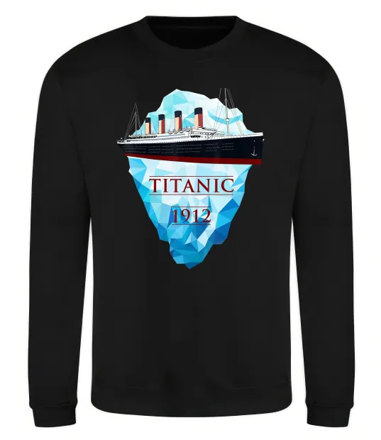 Свитшот Титанік айсберг 1912 Черный фото