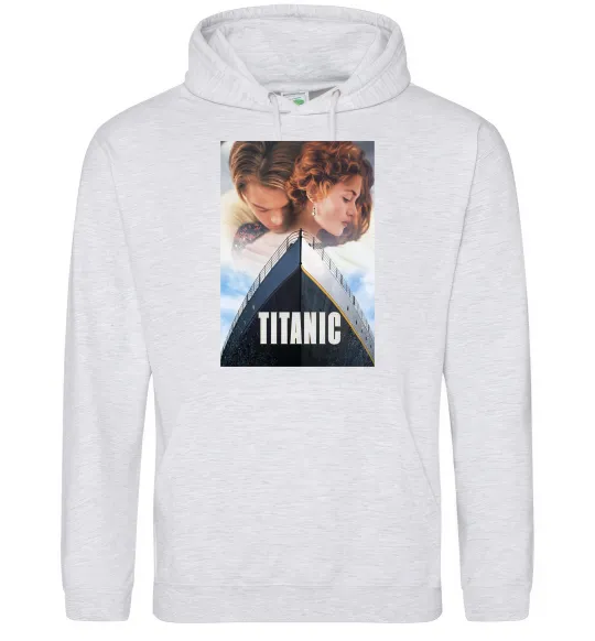 Женская толстовка (худи) Титанік ретро Серый меланж фото