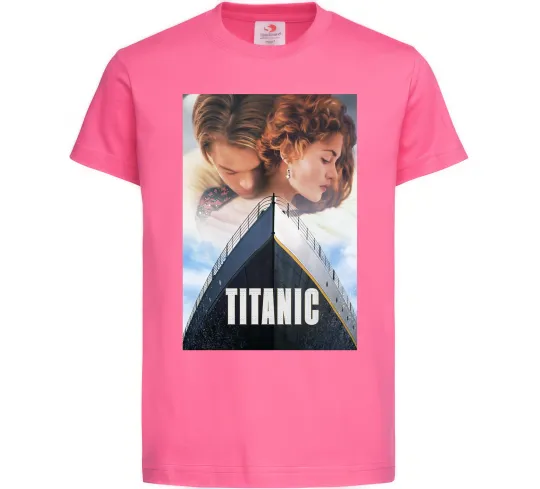 Детская футболка Титанік ретро Ярко-розовый фото
