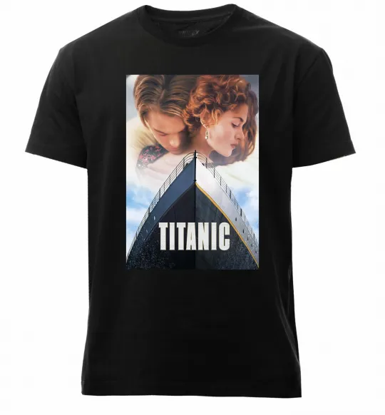 Мужская премиум футболка Титанік ретро Черный фото
