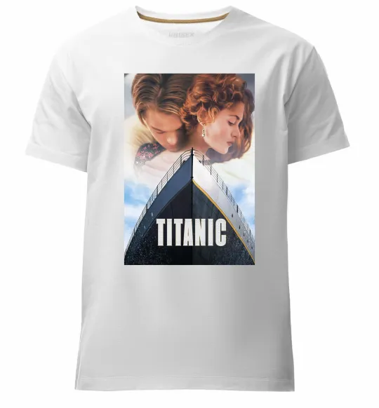 Мужская премиум футболка Титанік ретро Белый фото