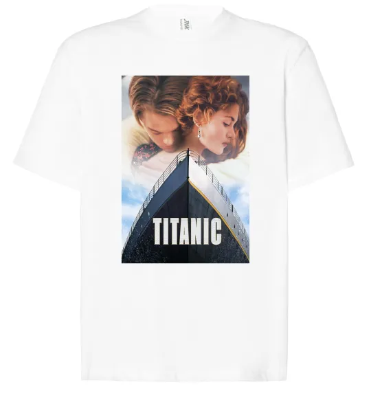 Футболка Оверсайз Титанік ретро Белый фото