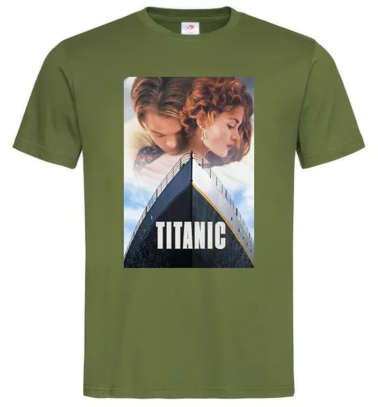 Мужская футболка Титанік ретро Оливковый фото