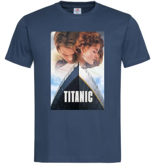 Мужская футболка Титанік ретро Темно-синий фото